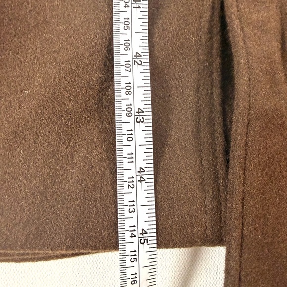 KENNETH COLE Wool Blended Trench Coat Chocolate Brown Size XL - Picture 9 of 9